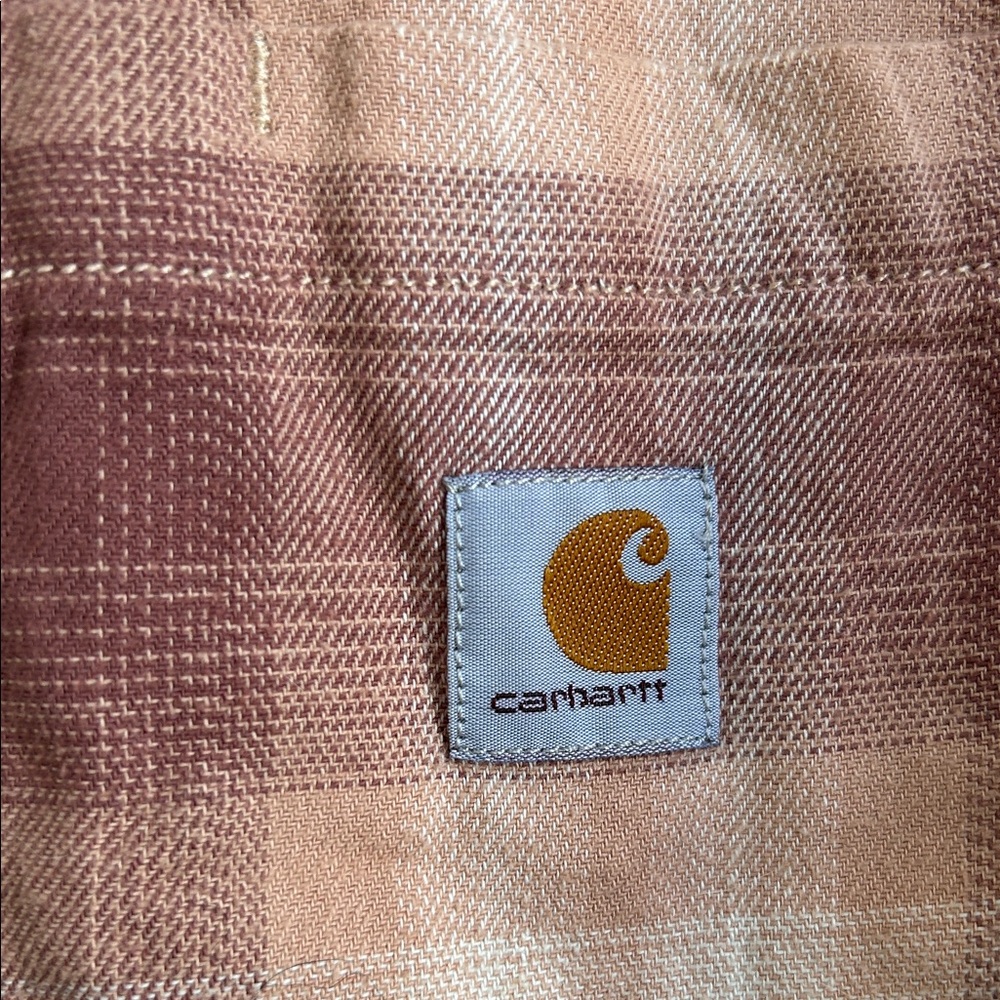 Carhartt Peaches and Cream Plaid flannel Shirt - Picture 3 of 5